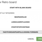 Screenshot Retrotool für Remote Retrospektiven